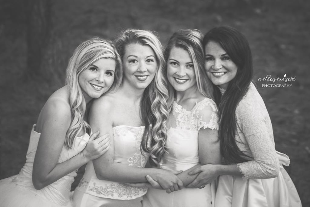 Sisters Wear Their Old Wedding Dresses For Photo