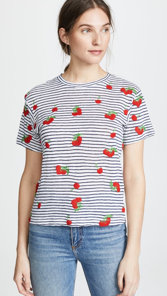 Banner Day Cherries Tee Cherry Print Clothing Trend Popsugar