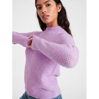  OTHER STORIES Sleeveless Mock Neck Ribbed Top in Lilac