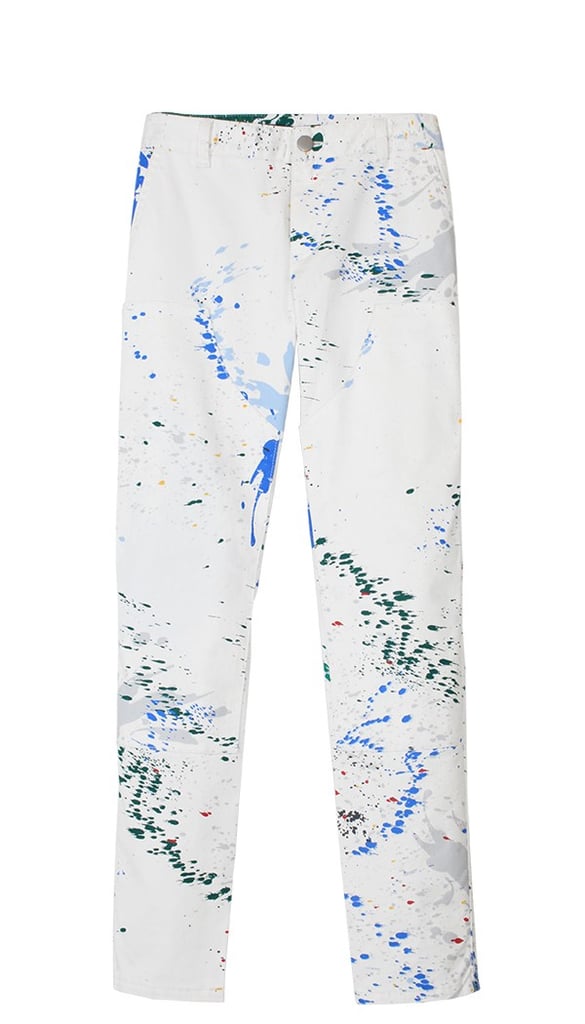 Thanks to the street style set last Fashion Week, all I wanted was Tibi's paint-splattered full skirt — enter these splatter carpenter pants ($295), and I'm convinced that the only pieces I need for the coolest Winter outfit (Fashion Week or otherwise) are a slouchy sweater and my favorite ankle boots. 
— HW