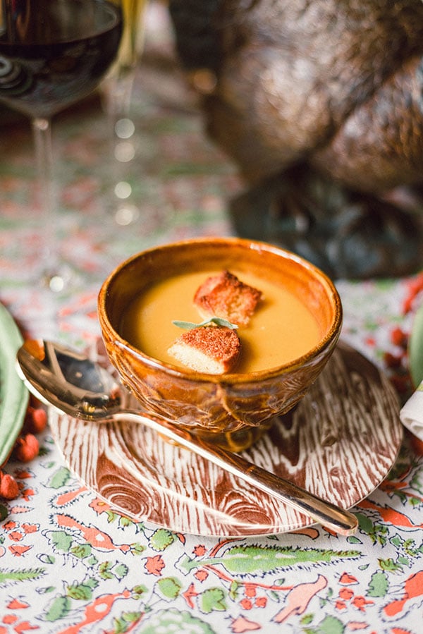 Butternut Squash and Apple Soup With Homemade Croutons