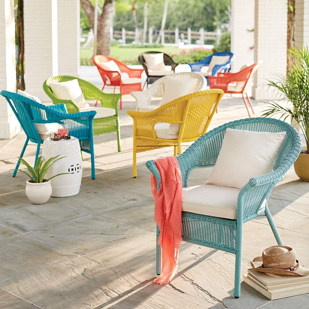 BrylaneHome Roma All-Weather Wicker Stacking Chair