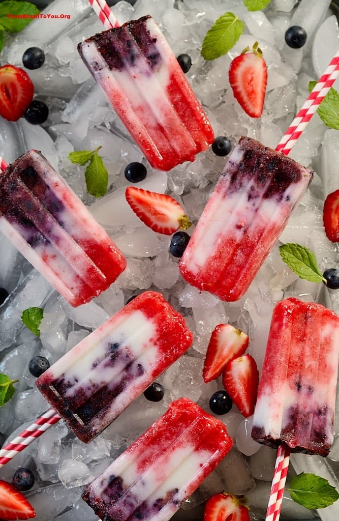 Berry Coconut Yogurt Popsicles