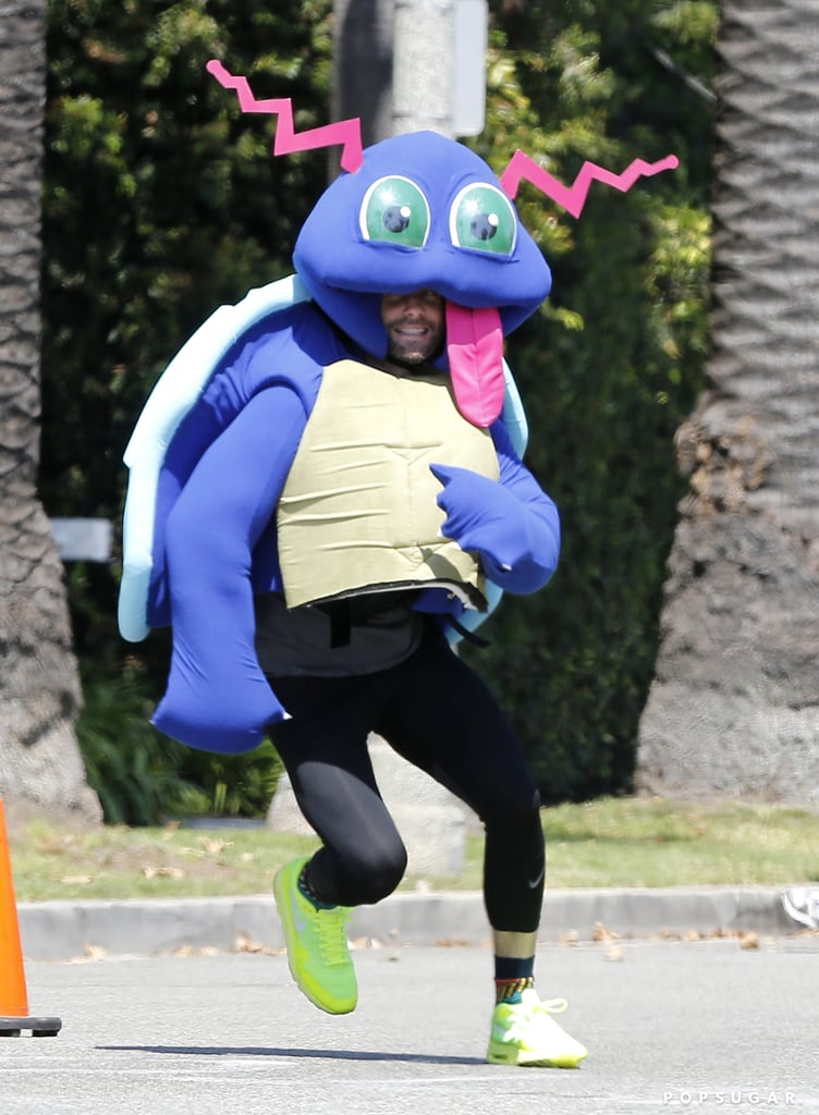 Adam Levine in Turtle Costume in LA August 2016