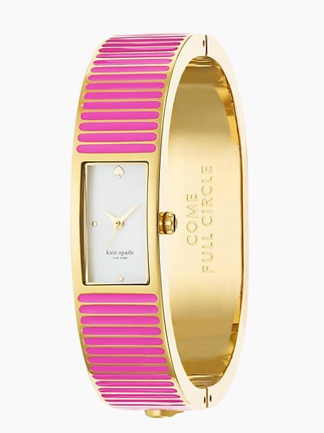 Kate Spade New York Come Full Circle Pink Carousel Bangle Watch ($125, originally $250)