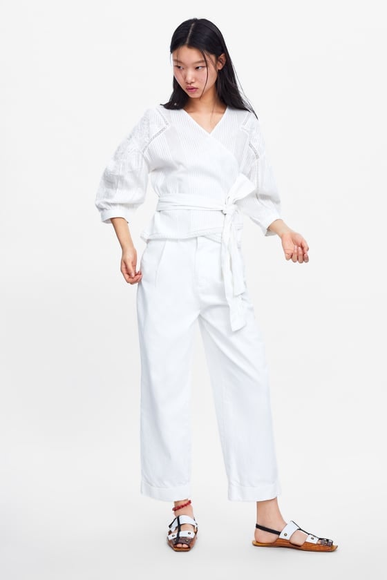 Textured Embroidered Top