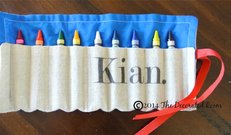 Personalized Crayon Storage Roll