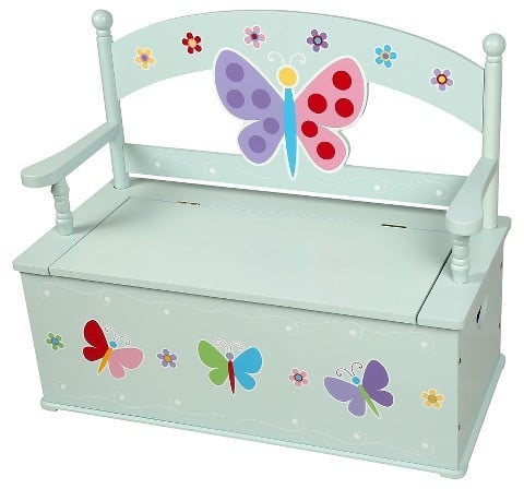 Butterfly Garden Bench Seat With Storage