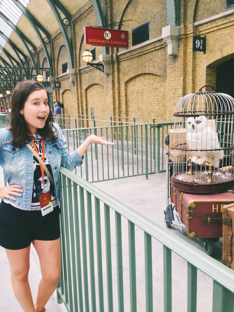 Hedwig and I shared a moment at Platform 9 3/4 in King's Cross Station.