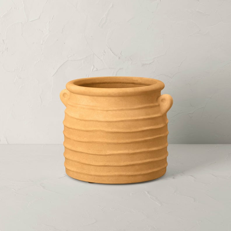 A Planter: Opalhouse Designed With Jungalow Indoor/Outdoor Earthenware Ribbed Planter