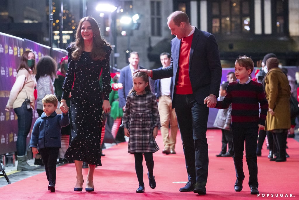 The Cambridge Family Attends Pantomime Performance in London