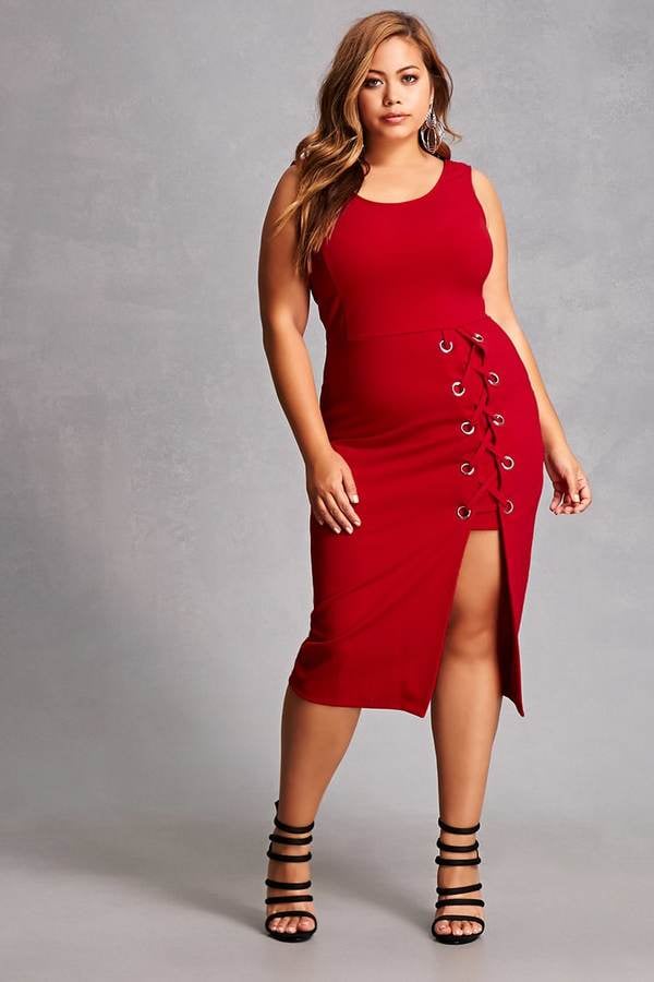 Forever 21 FOREVER 21+ Plus Size Lace-Up Dress