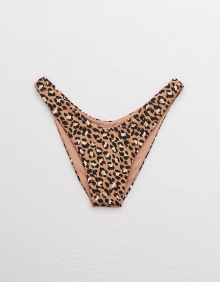 Aerie Leopard Super High-Cut Cheekiest Bikini Bottom