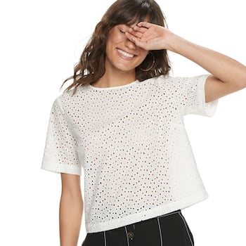 POPSUGAR Eyelet Tee