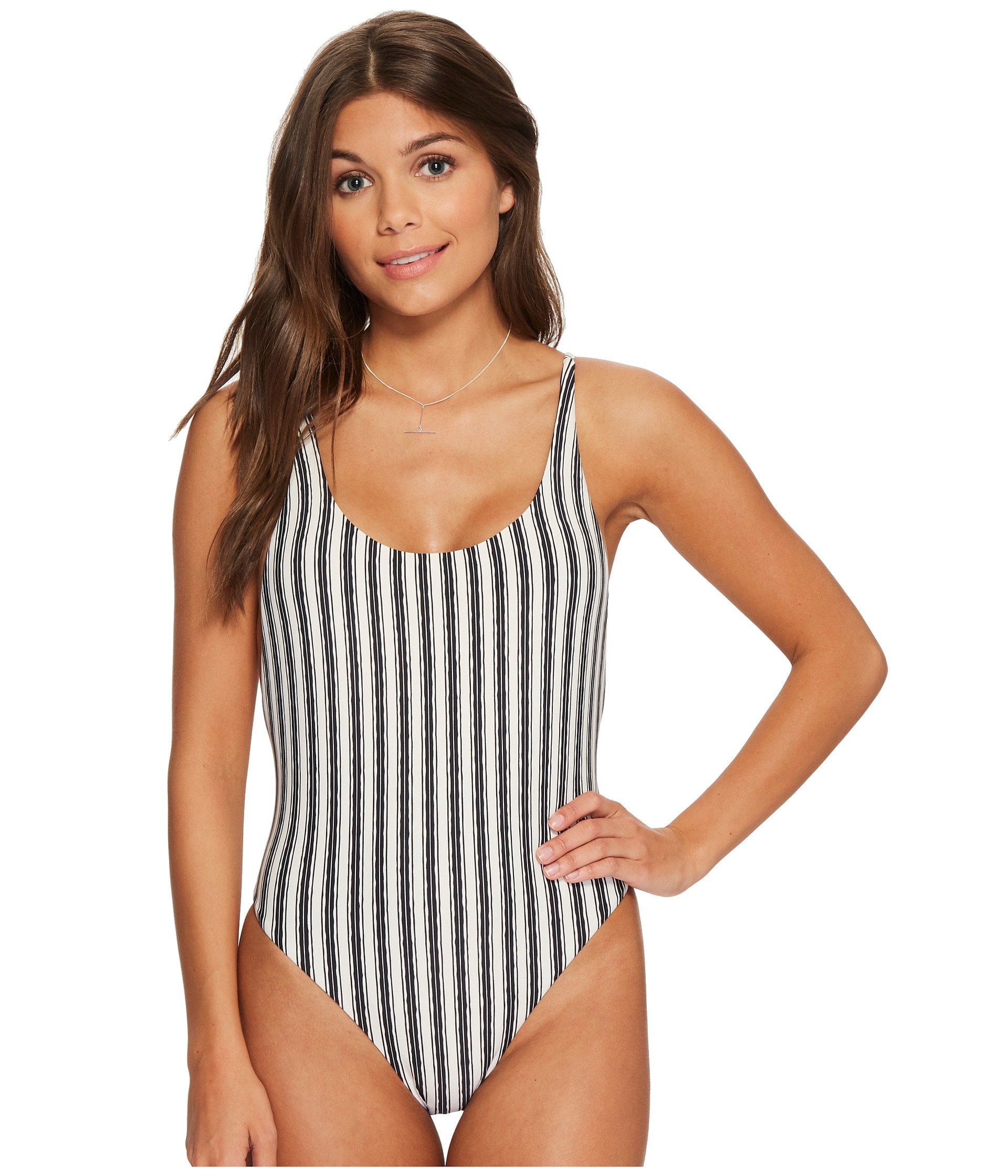 billabong striped swimsuit