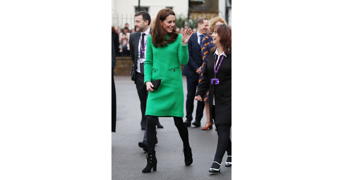 Kate Middletons Green Dress By Eponine London 2019 Popsugar Fashion Uk Photo 17 