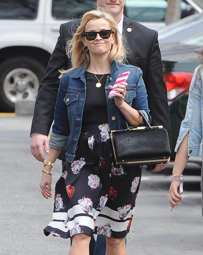 Reese Witherspoon took on Wednesday with a smile in Santa Monica, CA.