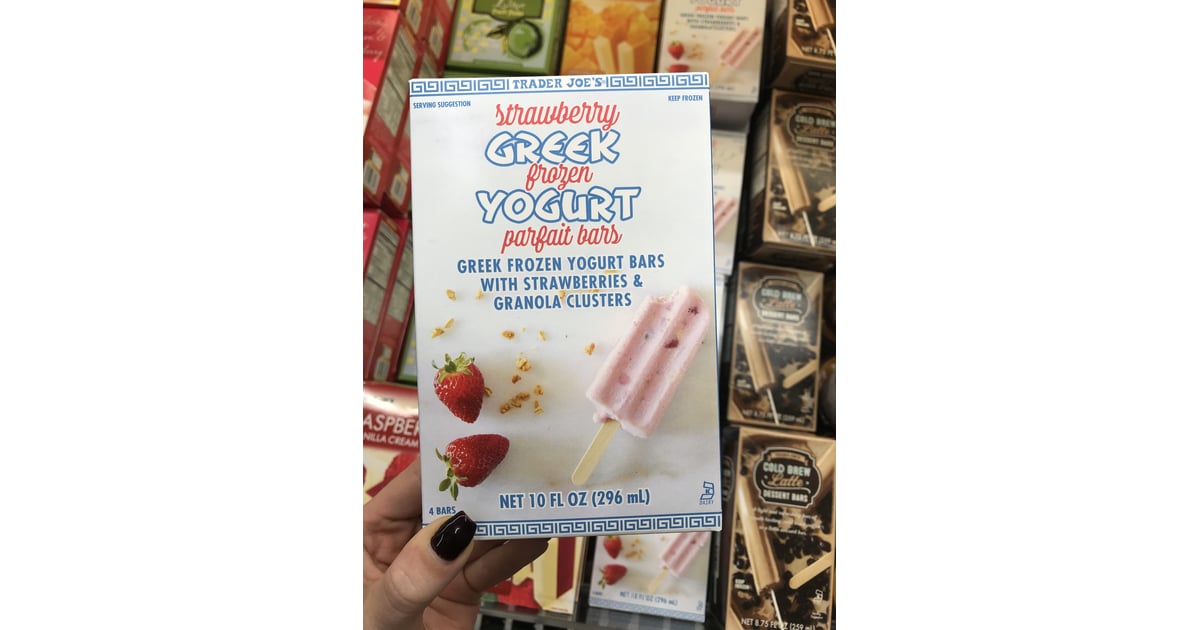 Strawberry Greek Frozen Yogurt Parfait Bars Best Healthy Snacks at Trader Joe's 2020