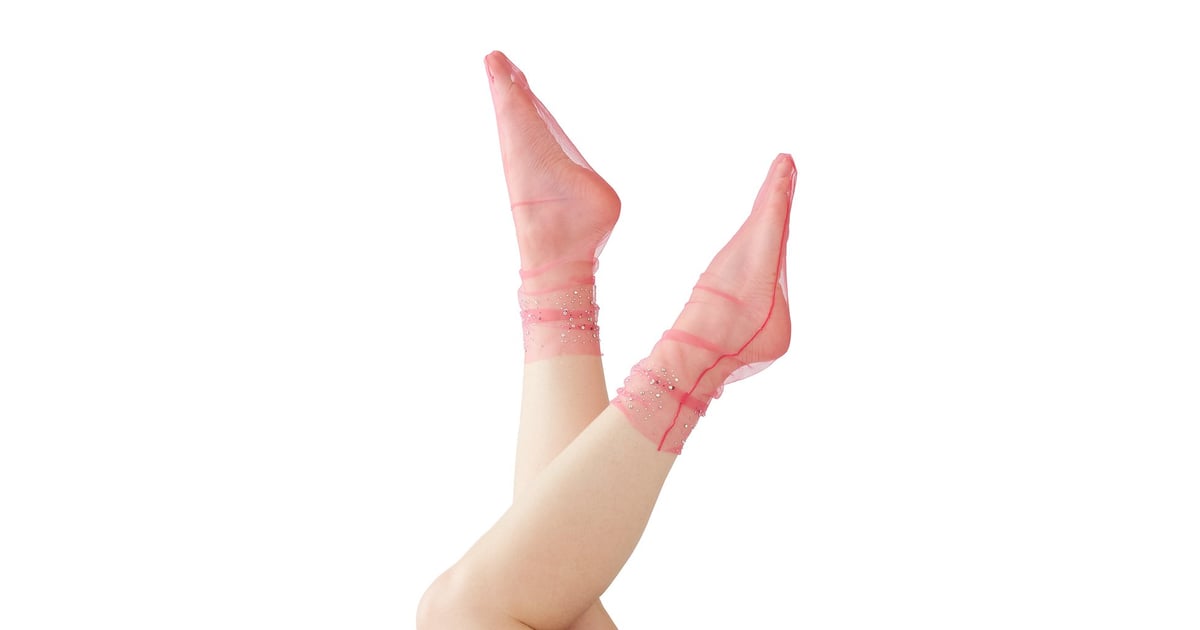 Bando X Richer Poorer Encrusted Hot Pink Sheer Socks Shopping Guide August 2018 Popsugar 