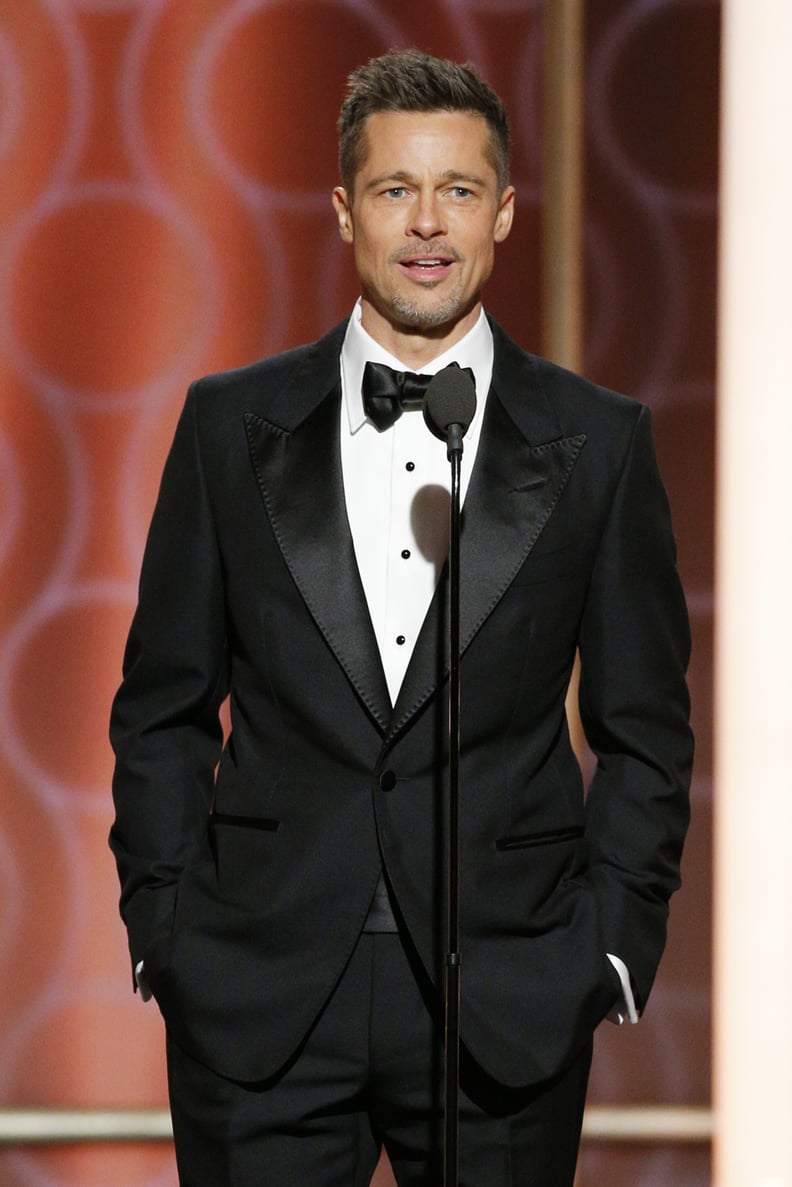 Brad surprised the crowd (and our hormones) when he hit the stage at the Golden Globes in January.