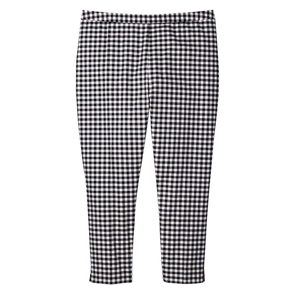 女子+蓝白相间的条纹斜纹裤(30美元)