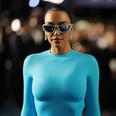 Kim Kardashian and Chicago and North West Model Yeezy's Futuristic Shield Sunglasses