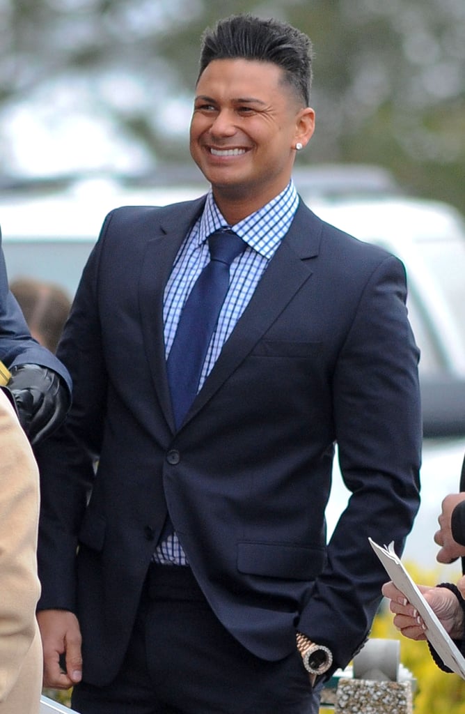 Paul DelVecchio, aka Pauly D, suited up for the affair.