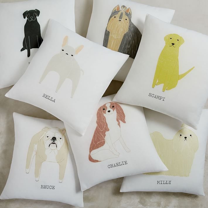 Personalized West Elm Dog Pillow