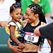 Allyson Felix Celebrates Qualifying For Olympics With Camryn