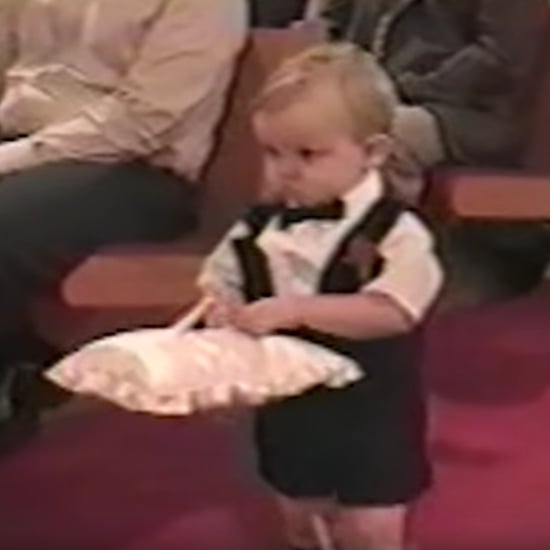 Ring Bearer Throws Rings Down the Aisle