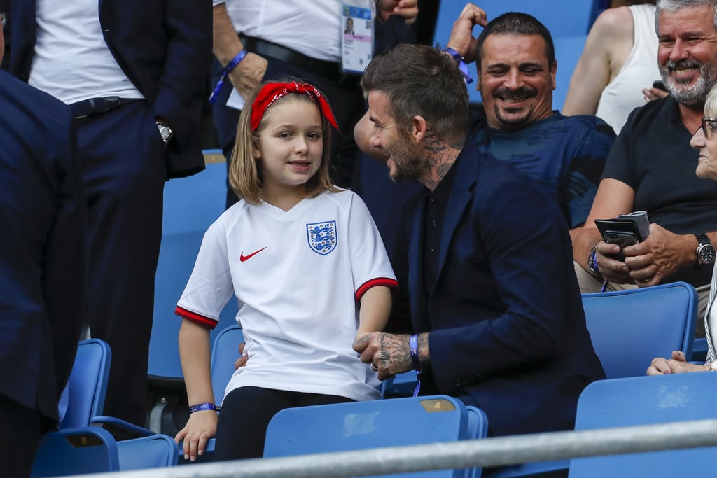 David Beckham and Harper at World Cup Pictures June 2019