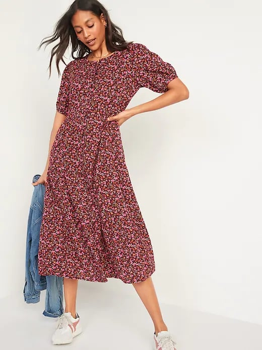 Old navy red swing dress sales