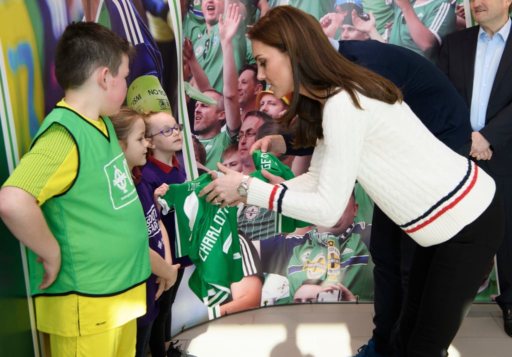 Prince William and Kate Middleton Receive Jerseys in Belfast
