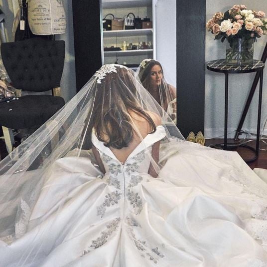 Nicole Trunfio Wedding Dress Steven Khalil Popsugar Fashion Australia
