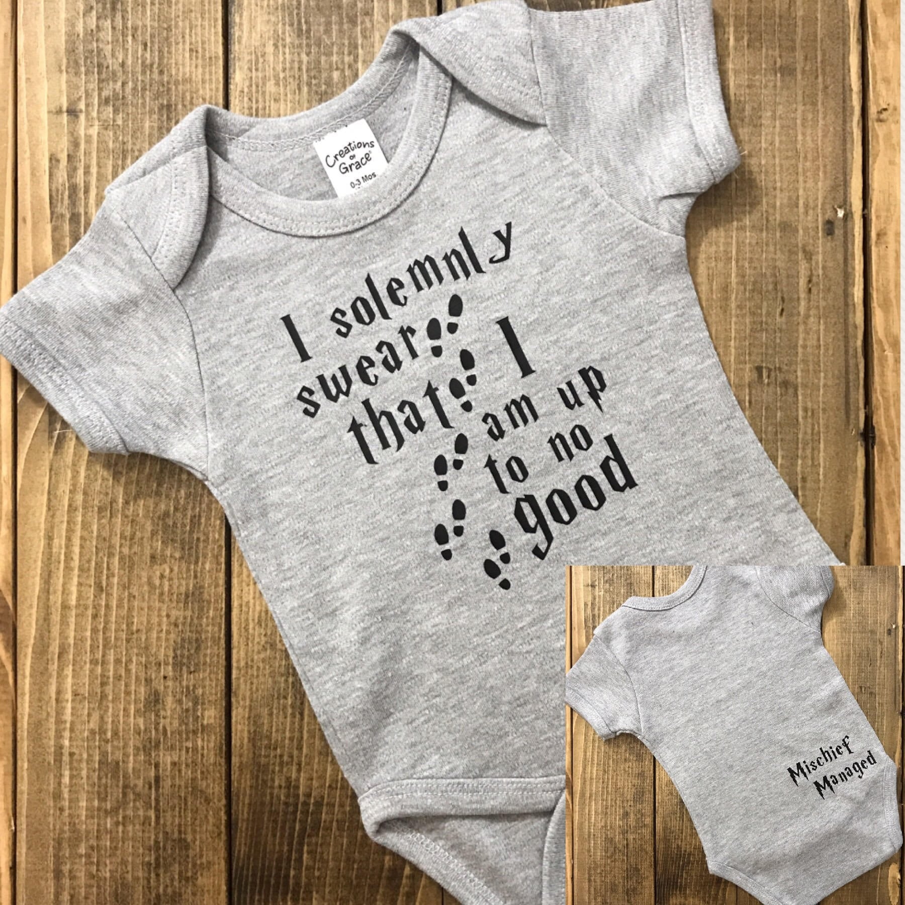 Mischief managed baby onesie discount