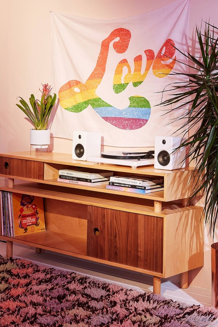 Rainbow Love Tapestry