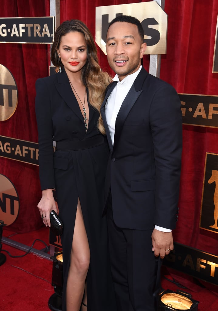 Chrissy Teigen and John Legend at the 2017 SAG Awards POPSUGAR Celebrity