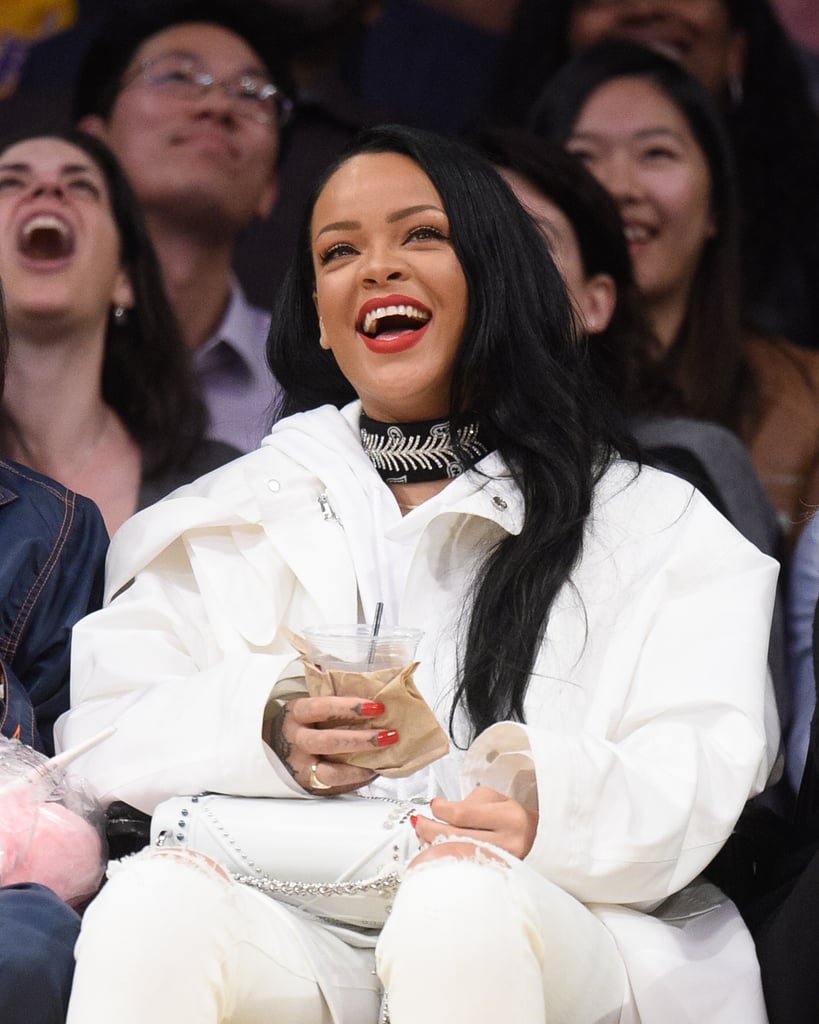 Rihanna at Lakers Game March 2016