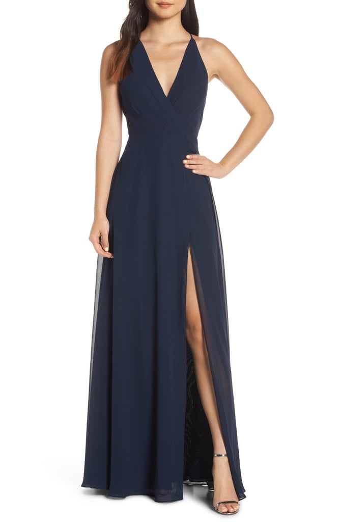 Jenny Yoo Bryce Surplice V-Neck Chiffon Evening Dress | The Best Things ...