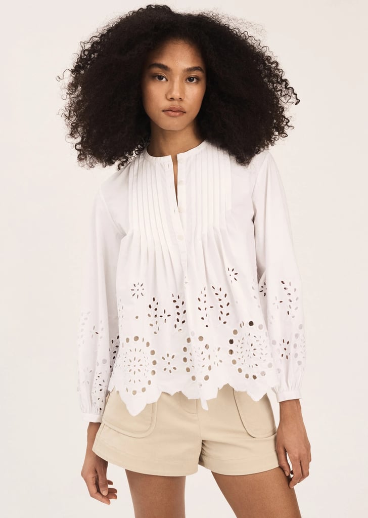 Derek Lam 10 Crosby Calvert Eyelet Blouse