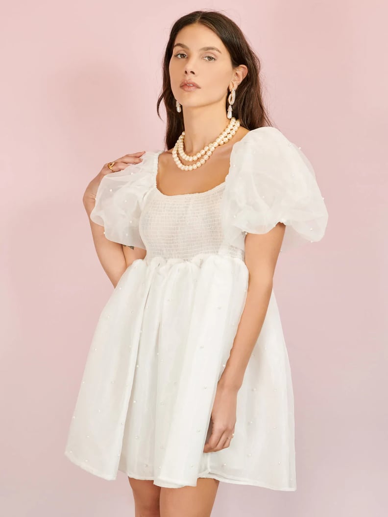 Bridal-Shower Dress: Sister Jane Dream Penny Pearl Mini Dress