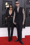 Kourtney Kardashian and Travis Barker Wore Matching Monochrome Looks at the Grammys