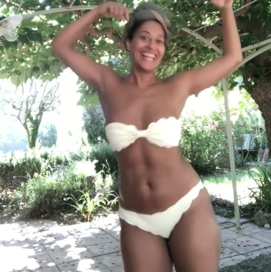 Tracee Ellis Ross White Scalloped Bikini