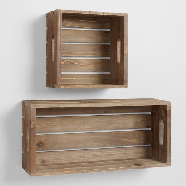 Wood Crate Wall Storage