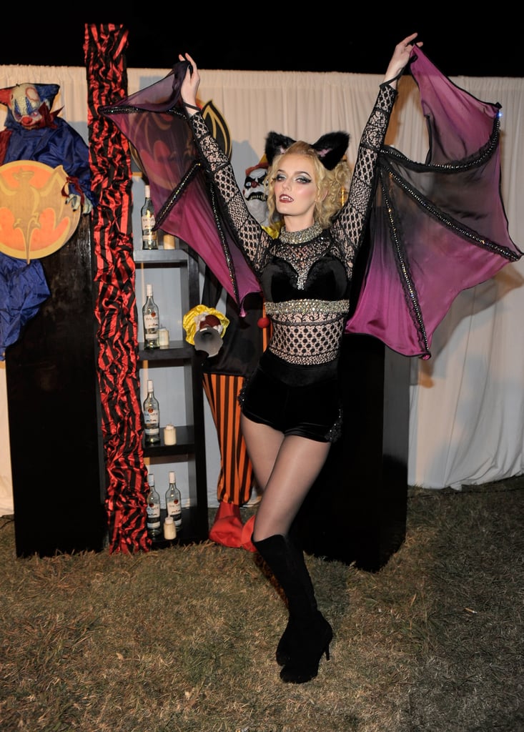 Lydia Hearst showed off her wingspan in a moody bat costume in 2011.