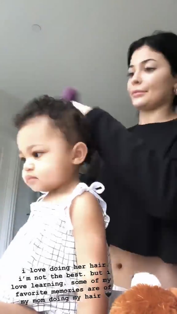 Kylie Jenner Does Stormi's Hair