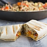 Courgette-Lentil Breakfast Burritos