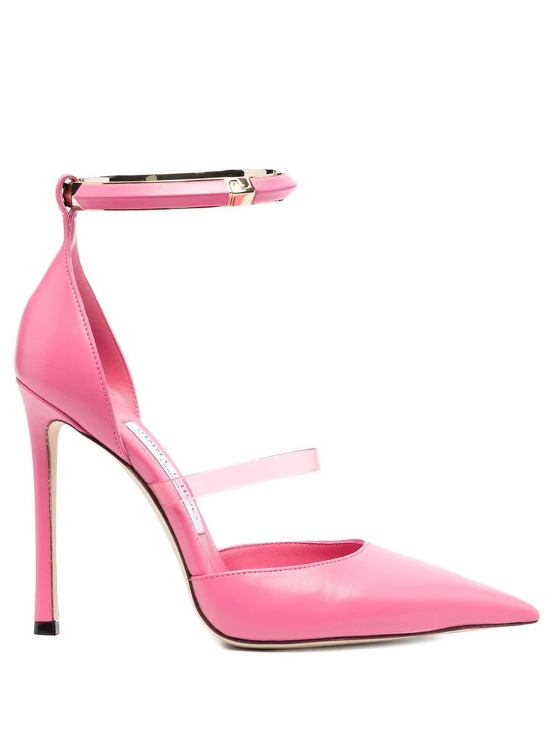 商店梅根·福克斯的粉红色的高跟鞋