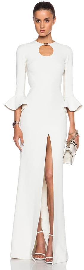 David Koma Short Peplum Sleeve Gown ($2,614)