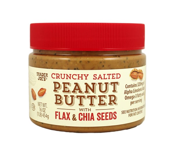 Crunchy Salted Peanut Butter With Flax and Chia Seeds ($3)